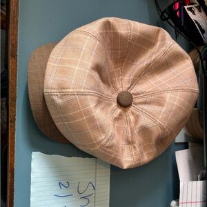 Stetson Tan Plaid Newsboy Cap
